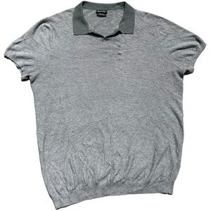 Light Green Massimo Dutti Knitted Polo Shirt  (XL)
